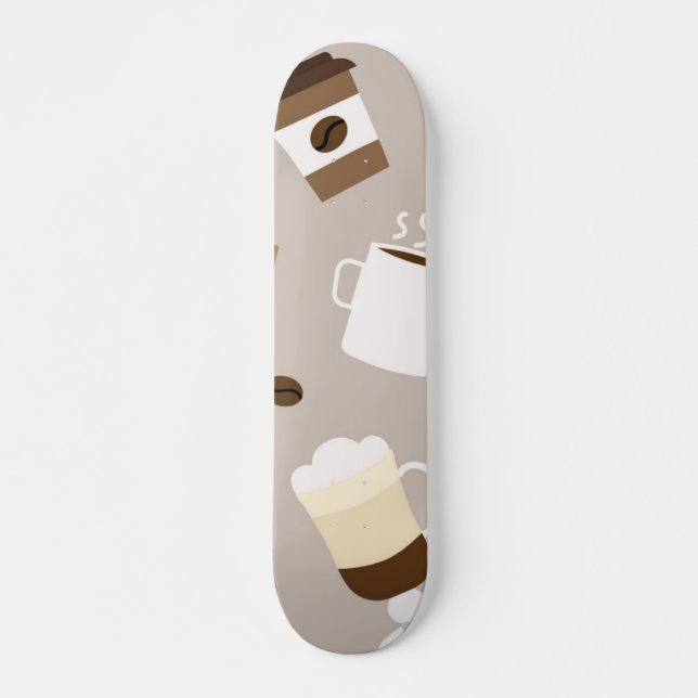 Coffee pattern skateboard (Front)