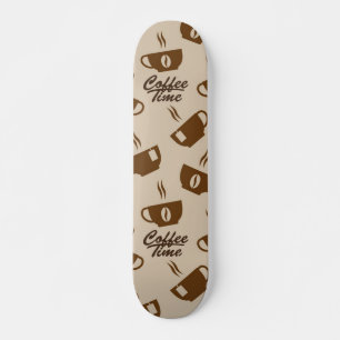 Coffee pattern skateboard