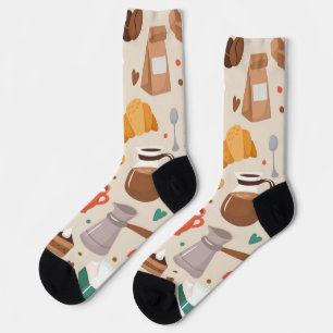 Coffee pattern socks