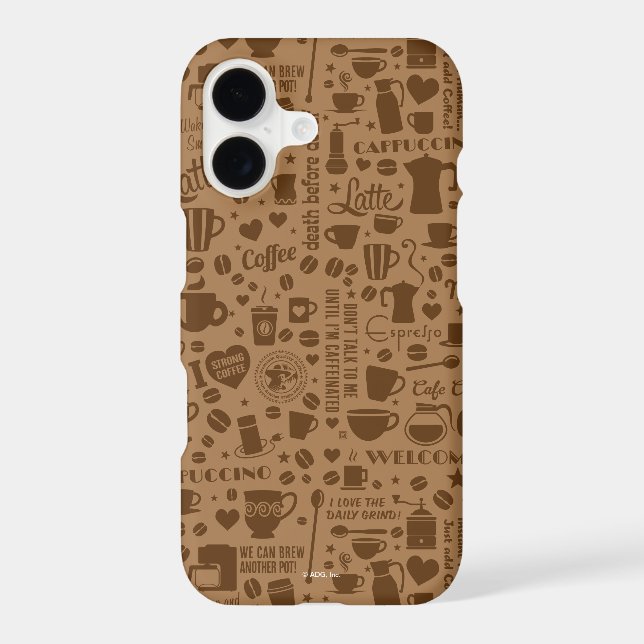 Coffee Pattern Square (Back)