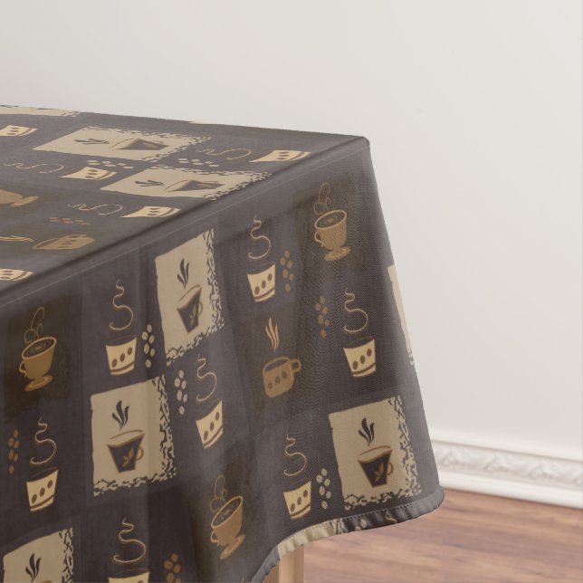 Coffee Pattern Tablecloth (In Situ)