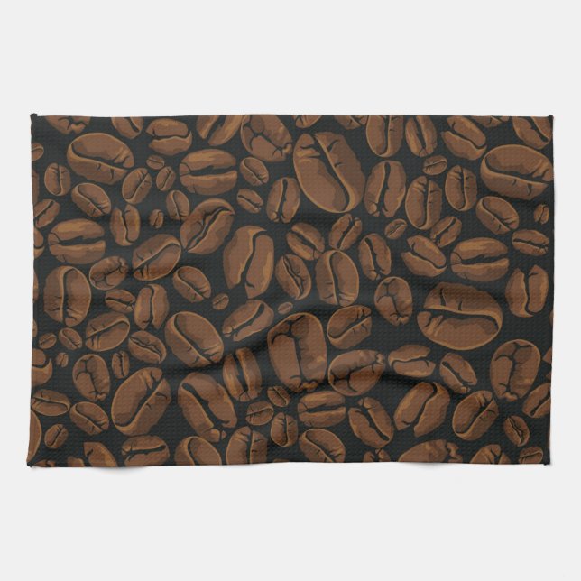 Coffee pattern tea towel (Horizontal)
