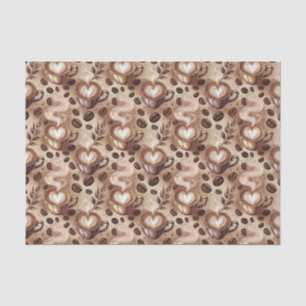 Coffee pattern tissue paper