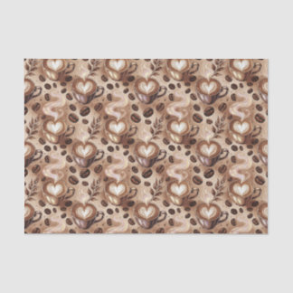 Coffee pattern tissue paper