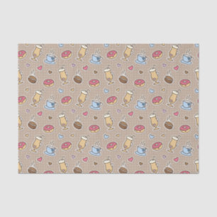 Coffee pattern tissue paper