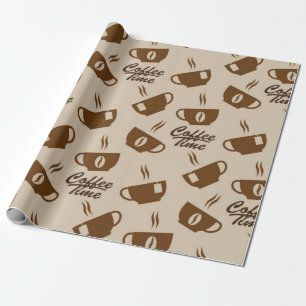 Coffee pattern wrapping paper