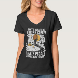 Coffee People Graphic Cool Sayings Plus Size T-Shirt