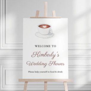 Coffee Perfect Blend Wedding Shower Welcome Sign