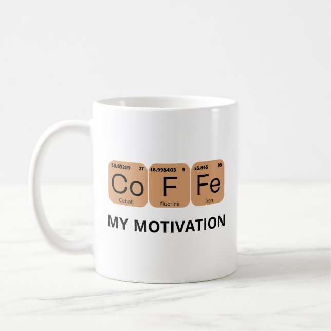 Coffee Periodic Table Element Mug (Left)