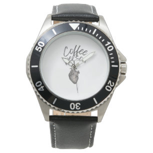 Coffee Person Anatomical Heart Minimal  Watch