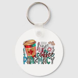 Coffee pharmacy key ring