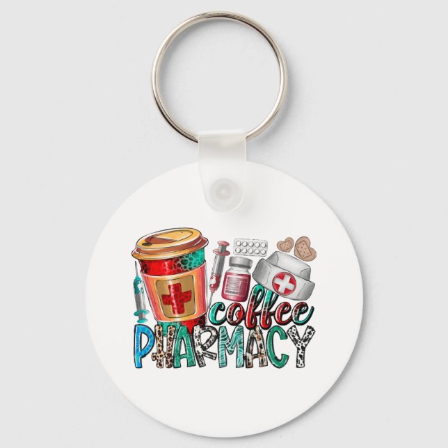 Coffee pharmacy key ring (Front)