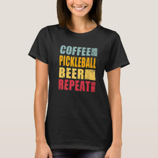 Coffee Pickleball Beer Repeat Premium T-Shirt