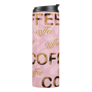 Coffee pink gold thermal tumbler