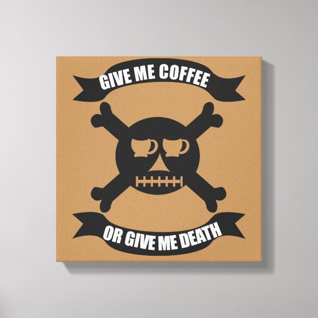 Coffee Pirate Skull and Crossbones Print (Front)