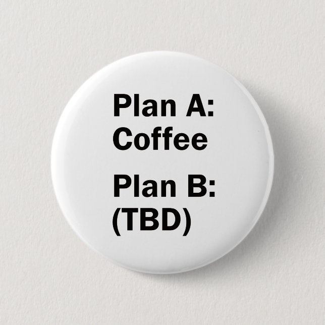 Coffee Plan 6 Cm Round Badge (Front)