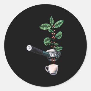 Coffee Plant Espresso Barista Classic Round Sticker