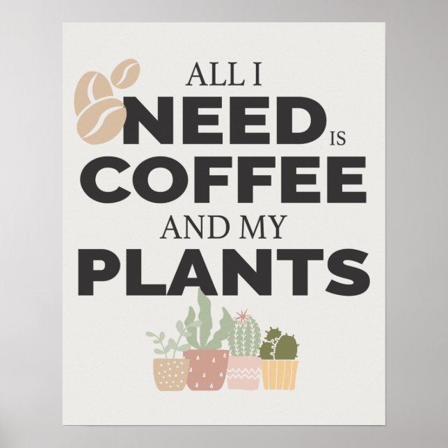 Coffee & plant lover poster (Front)
