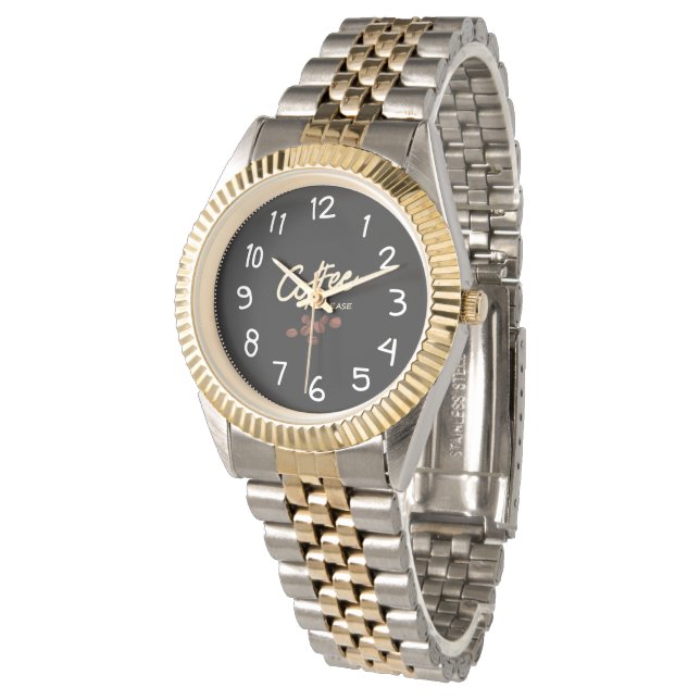 Coffee Please Coffee Lover Watch (Angled)