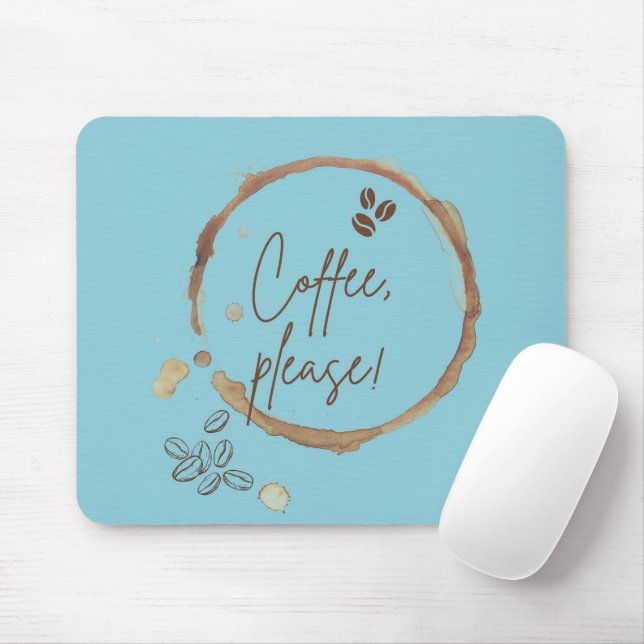 Coffee Please Mouse Mat (With Mouse)