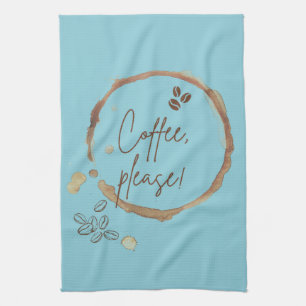 Coffee Please Tea Towel
