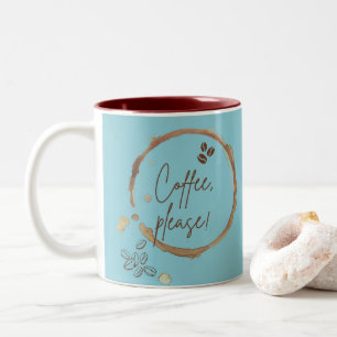 Coffee Please Two-Tone Coffee Mug