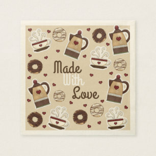 Coffee Pot and Cup Napkin