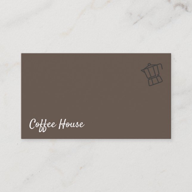 Coffee Pot Barista Business Card (Front)