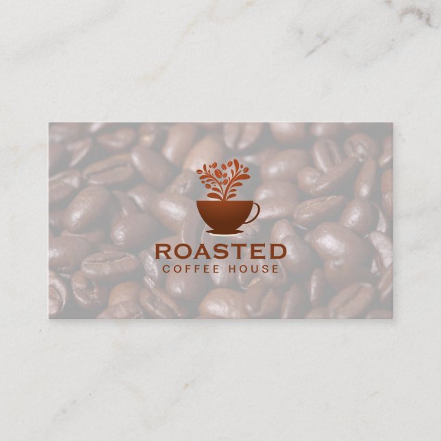 Coffee Pot Coffee Beans | Barista Business Card (Front)