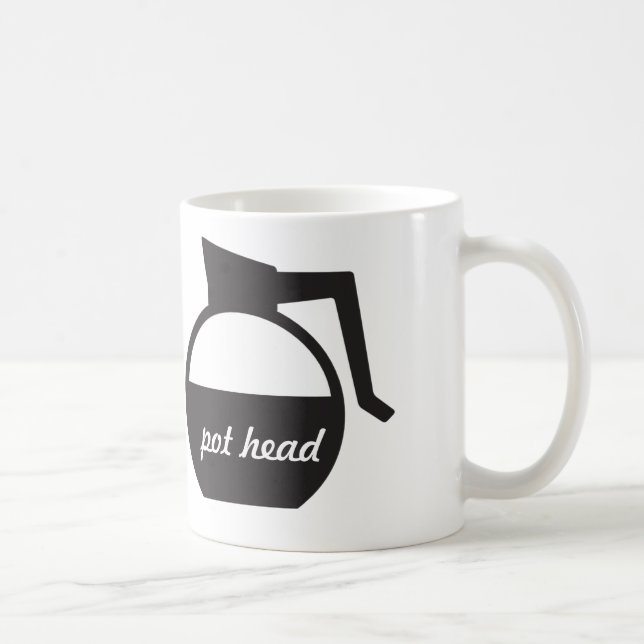 Coffee Pot Funny Pot Head Mug (Right)