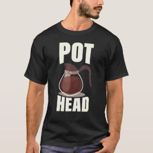 Coffee Pot Head Drinking Espresso Caffeine Bean T-Shirt