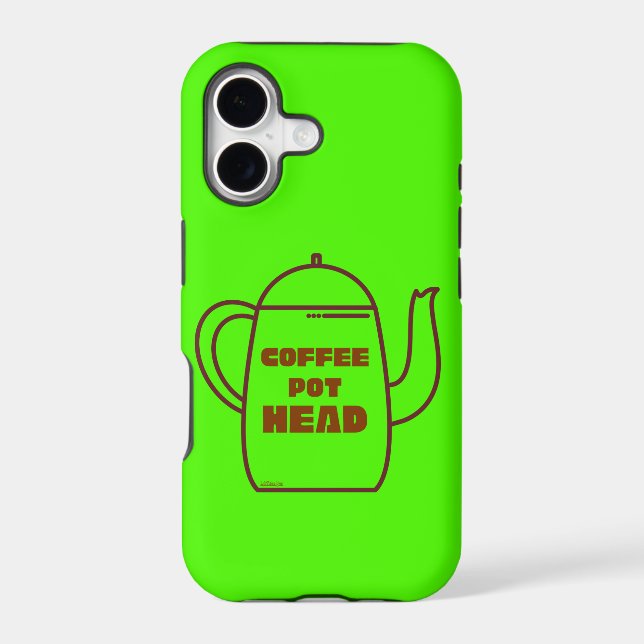 COFFEE POT HEAD funny coffee pun gift idea         (Back)