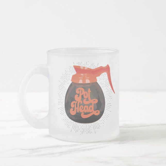 (Coffee) Pot Head Glass Coffee Mug (Left)
