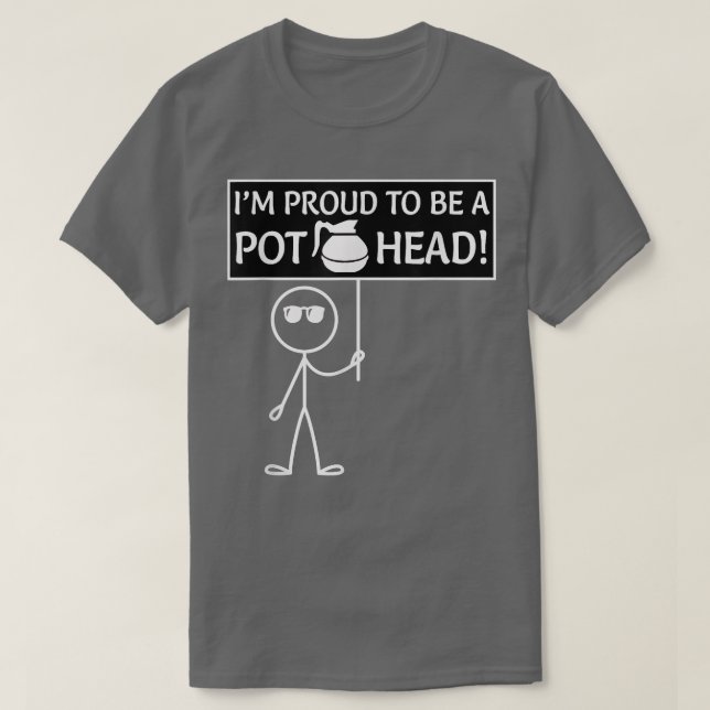 Coffee Pot head  T-Shirt (Design Front)