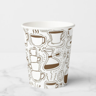Coffee Pot Party Cups White