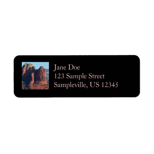 Coffee Pot Rock I in Sedona Arizona Return Address Label