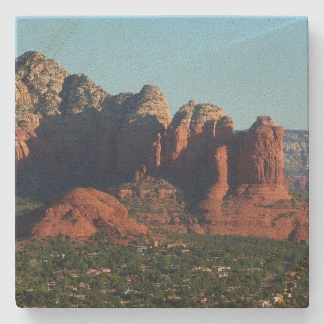 Coffee Pot Rock I in Sedona Arizona Stone Coaster (Front)
