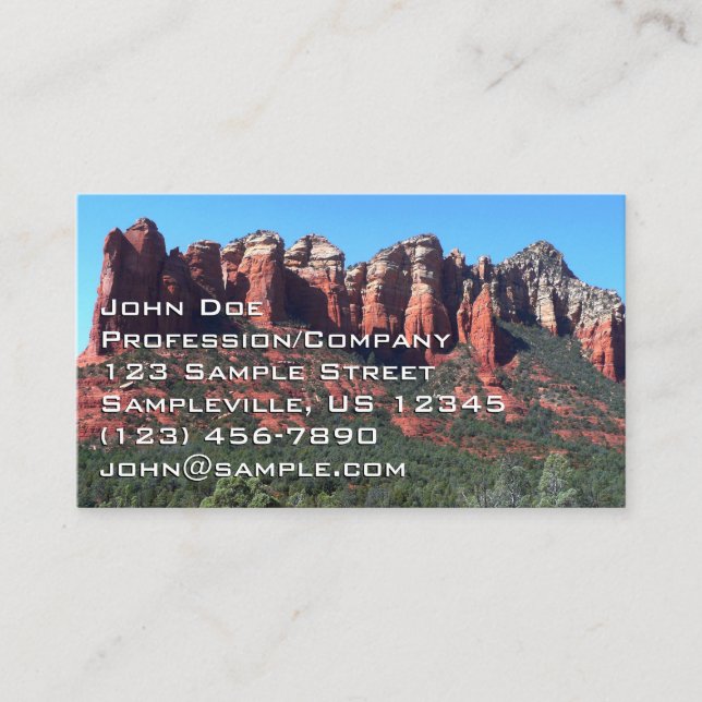 Coffee Pot Rock II in Sedona Arizona Business Card (Front)