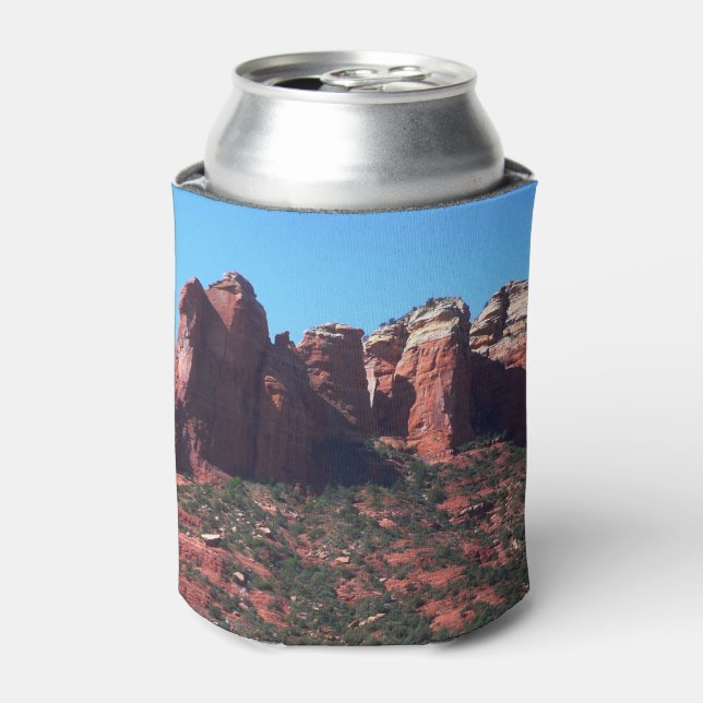 Coffee Pot Rock II in Sedona Arizona Can Cooler (Can Front)