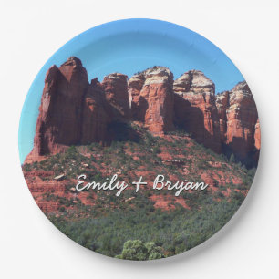 Coffee Pot Rock II in Sedona Arizona Paper Plate
