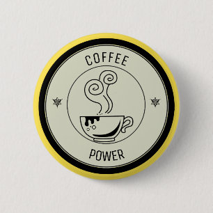 Coffee Power 6 Cm Round Badge