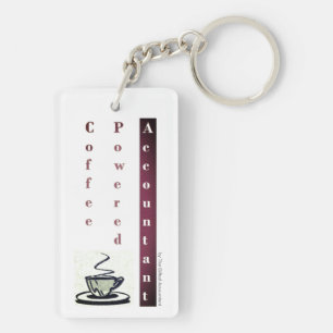 "Coffee Powered Accountant" Key Ring