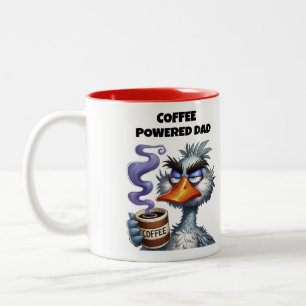 Coffee Powered Dad Two-Tone Coffee Mug