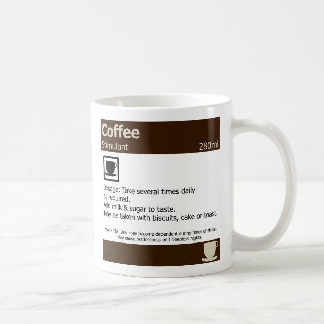 Coffee prescription, medical mug (Right)