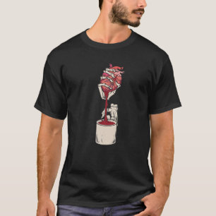 Coffee Pressed From A Heart - Espresso Bean Coffee T-Shirt