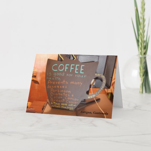 Coffee prevents many diseases... card (Front)