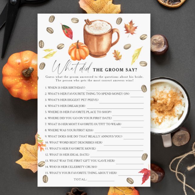 Coffee Pumpkin Bridal What did the groom say  (Creator Uploaded)