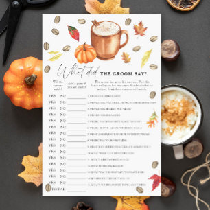 Coffee & Pumpkin Bridal What did the groom say