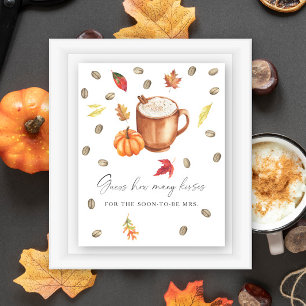 Coffee Pumpkin Guess how many kisses Poster