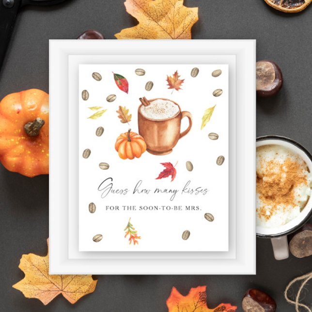 Coffee Pumpkin Guess how many kisses Poster (Creator Uploaded)